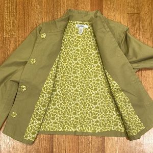 Realities Chartreuse Green Cotton Jacket Size 8